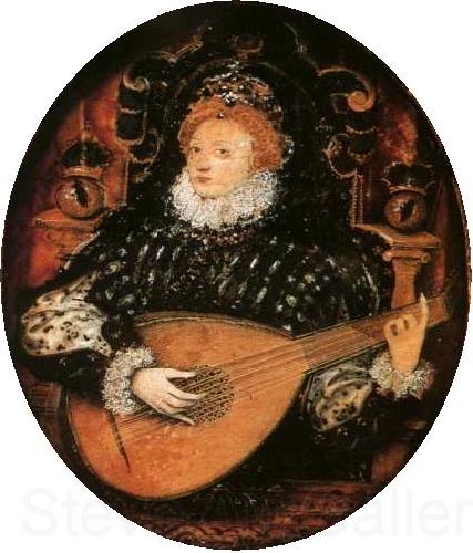 Nicholas Hilliard Portrait miniature of Elizabeth I of England France oil painting art
